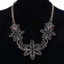 Load image into Gallery viewer, Statement necklace Gothic jewelry Crystal Gold