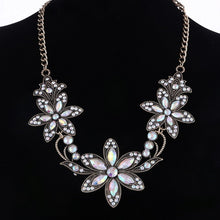 Load image into Gallery viewer, Statement necklace Gothic jewelry Crystal Gold