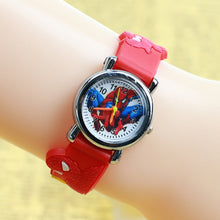 Load image into Gallery viewer, 3D Rubber Strap Spiderman Children Watch Kids