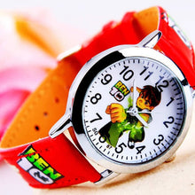 Load image into Gallery viewer, Ben 10 Cartoon Children Watch Leather Quartz Kids Watches