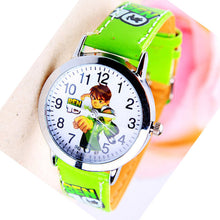 Load image into Gallery viewer, Ben 10 Cartoon Children Watch Leather Quartz Kids Watches