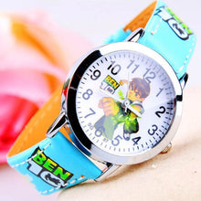 Load image into Gallery viewer, Ben 10 Cartoon Children Watch Leather Quartz Kids Watches
