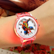 Load image into Gallery viewer, 2019 Spiderman Children Watches Cartoon Electronic Colorful Light Source Child Watch Boys Birthday Party Kids Gift Clock Wrist